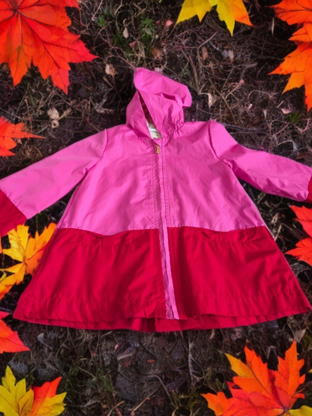 kate spade Pink and Red Colorblock Raincoat